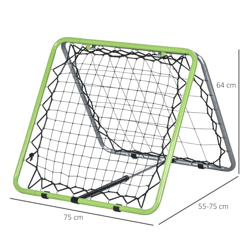 Blue Soccer Rebounder Net for Kids - Adjustable Angle Goal Training Set