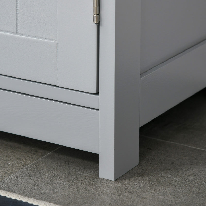 Grey Under-Sink Storage Cabinet with Adjustable Shelf - 60x60cm