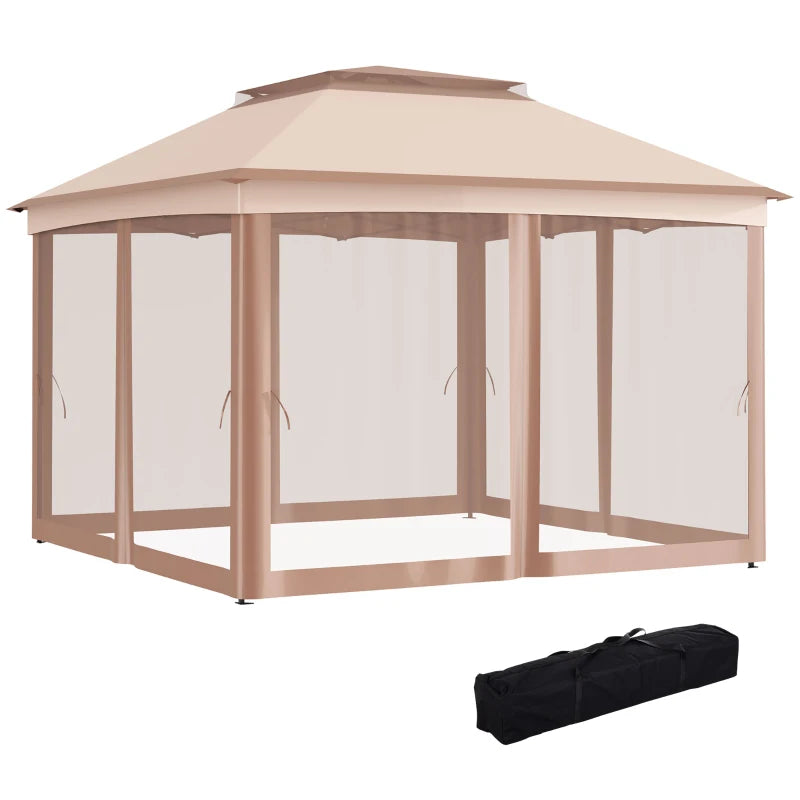 Rose Pop Up Gazebo With Netting