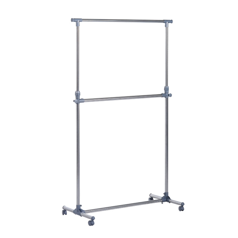 Black Heavy Duty Clothes Hanger Rack with Wheels