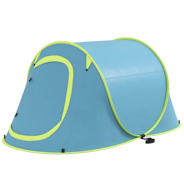 Blue Two-Person Pop-Up Camping Tent Kit
