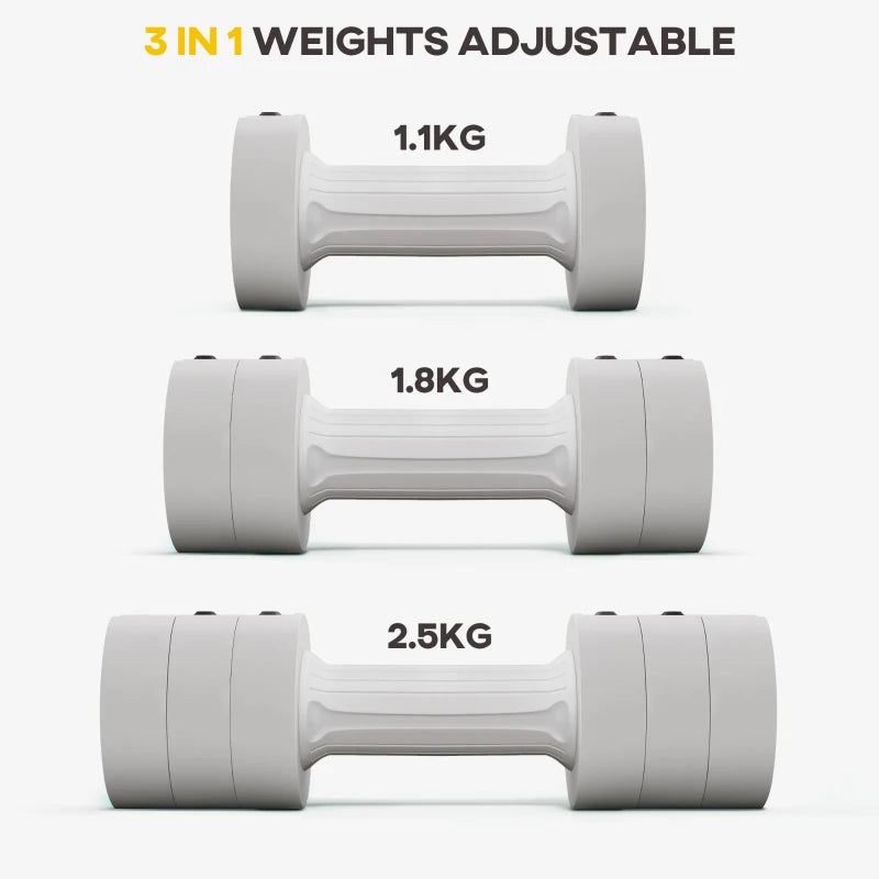 Adjustable 2.5KG Dumbbells Set for Home Gym Workout