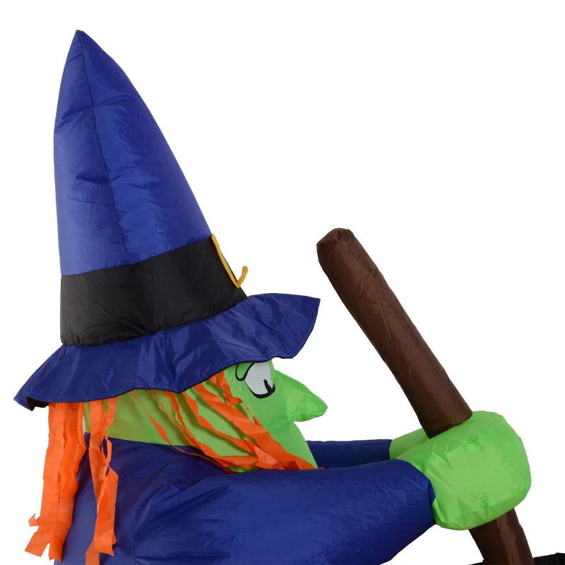 1.8m Inflatable Witches Halloween Decoration - Multicolour Polyester