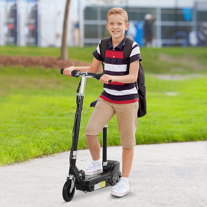 Black Electric Ride-On Scooter Toy with 120W Motor and 2 x 12V Battery