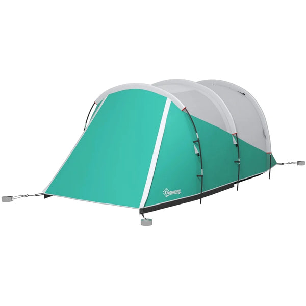 Green 3-Person Waterproof Two-Room Tunnel Tent - 3000mm