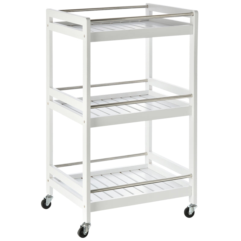 White 3-Tier Kitchen Storage Cart