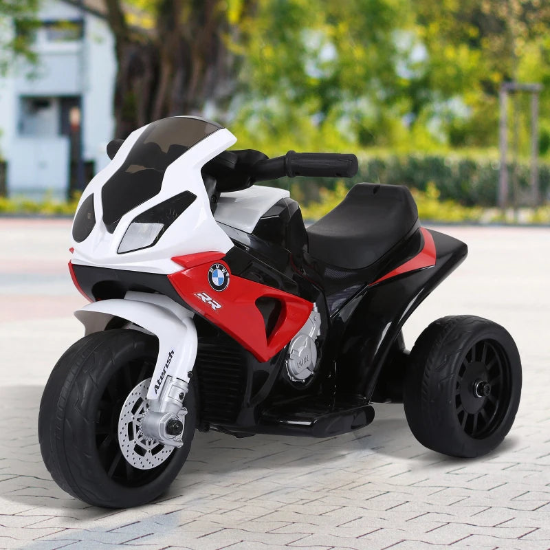 Kids Electric Ride-On Motorbike with Headlights and Music, 6V - Red