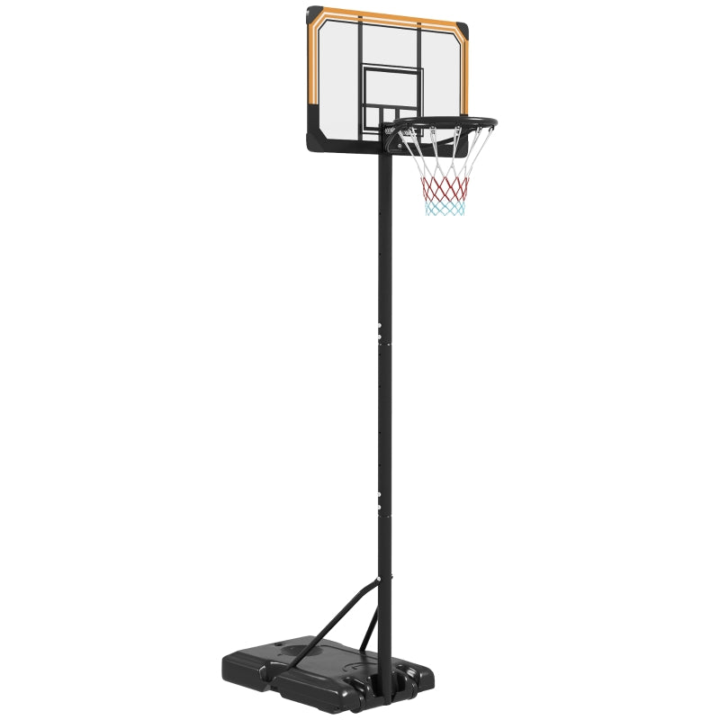 Adjustable Black Freestanding Basketball Hoop Set - 182-213cm
