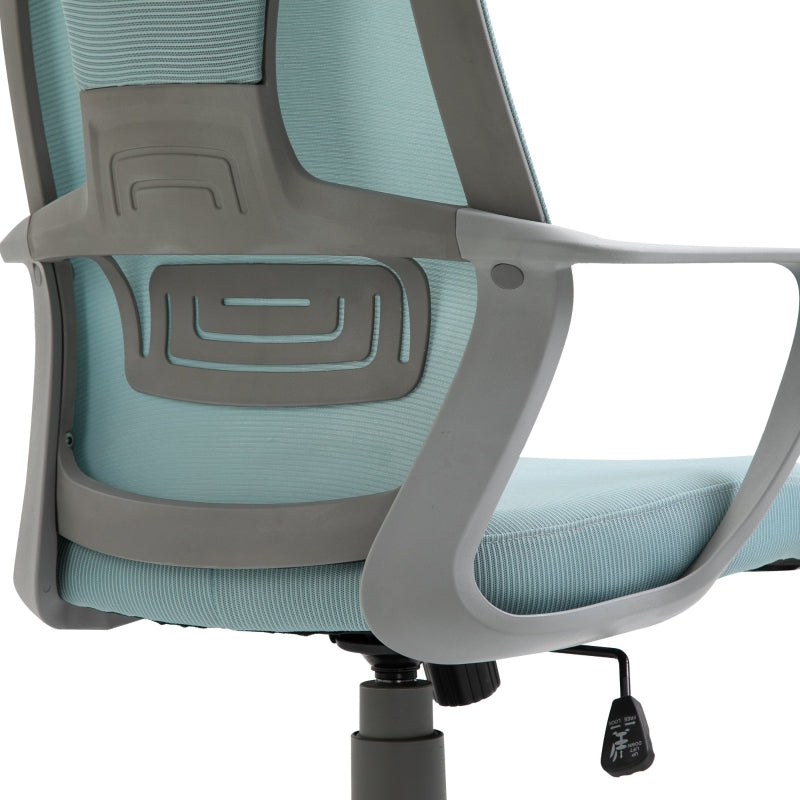 Blue Ergonomic Mesh Office Chair with Lumbar Support & Headrest