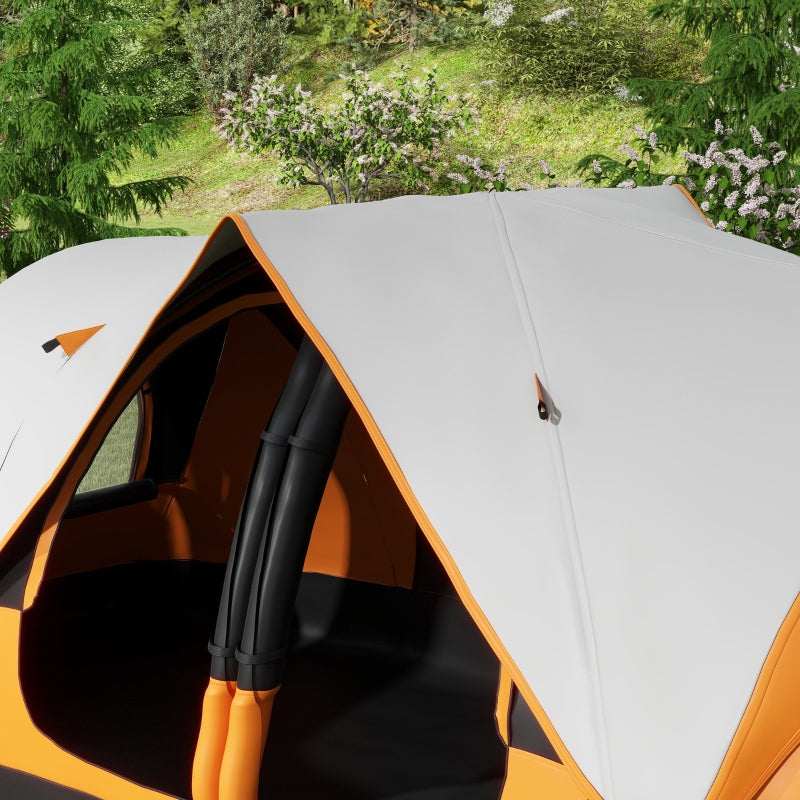 Orange 6-Person Tent with 2 Rooms, Rainfly & Accessories