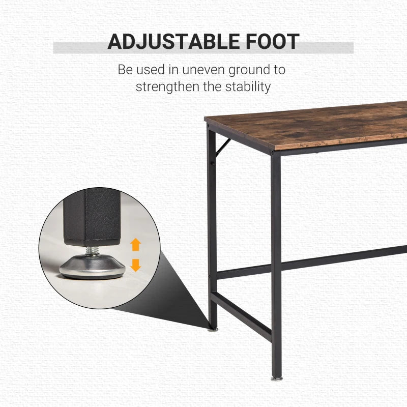 Modern Computer Desk with 2 Storage Shelves, Steel Frame - 120x60x76cm