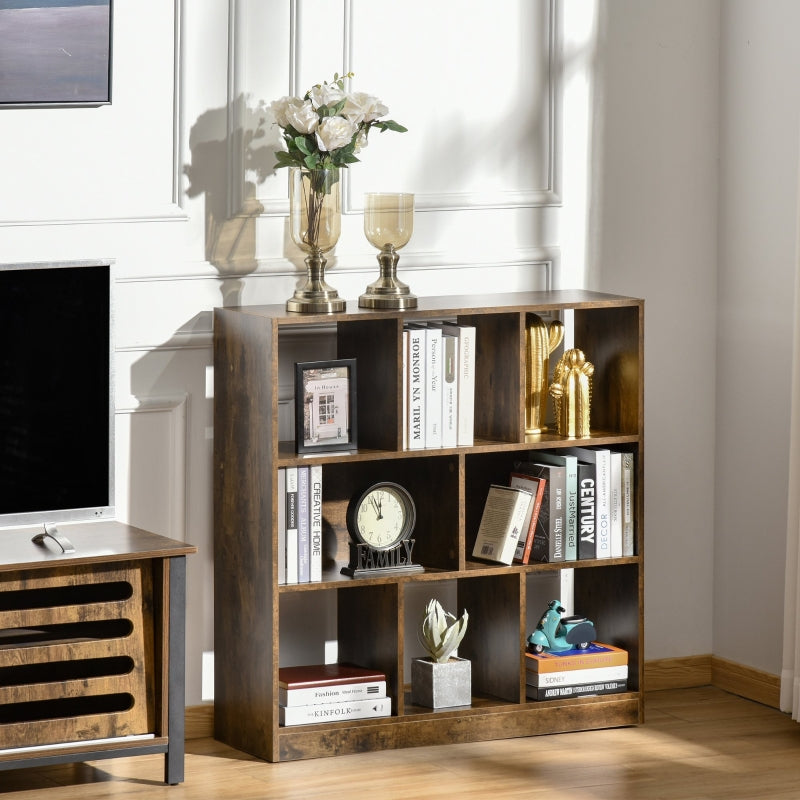 8-Cube Wood-Effect Storage Organizer - Natural Wood