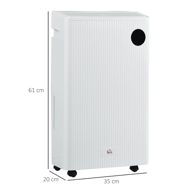 White Portable Dehumidifier with Air Purifier, UVC, Ioniser, 24H Timer, 5 Modes - 16L/Day