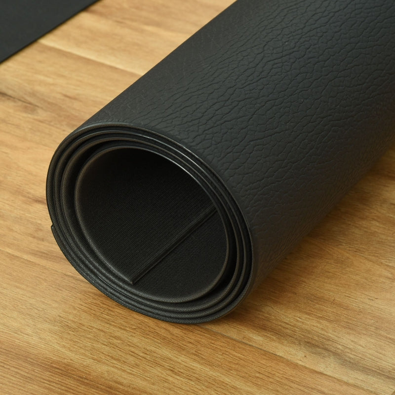 Non-Slip Black Exercise Equipment Mat 180 x 90cm