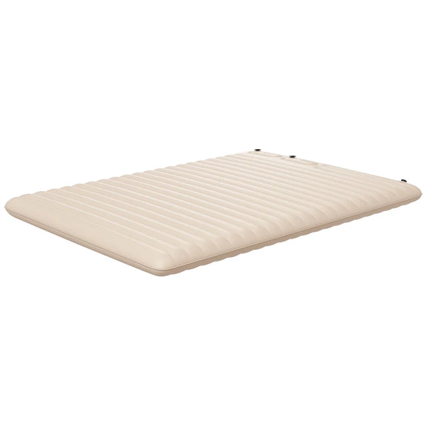 Double White Inflatable Mattress with Built-In Pump