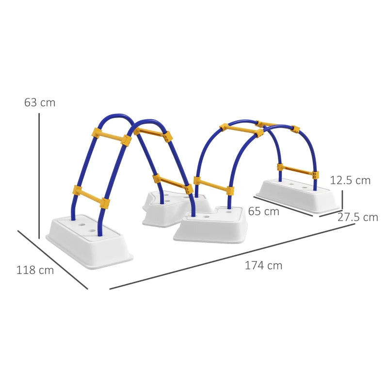 Blue Kids Climbing Arch Triangle Climber - Indoor Outdoor Play - Ages 3-6