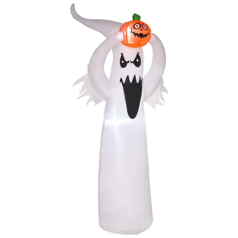 6FT LED Halloween Inflatable Ghost & Pumpkin Decoration - Outdoor Yard Decor