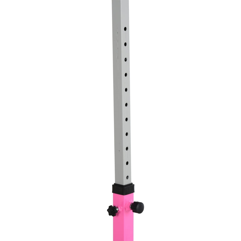 Adjustable Pink Kids Gymnastics Horizontal Bar