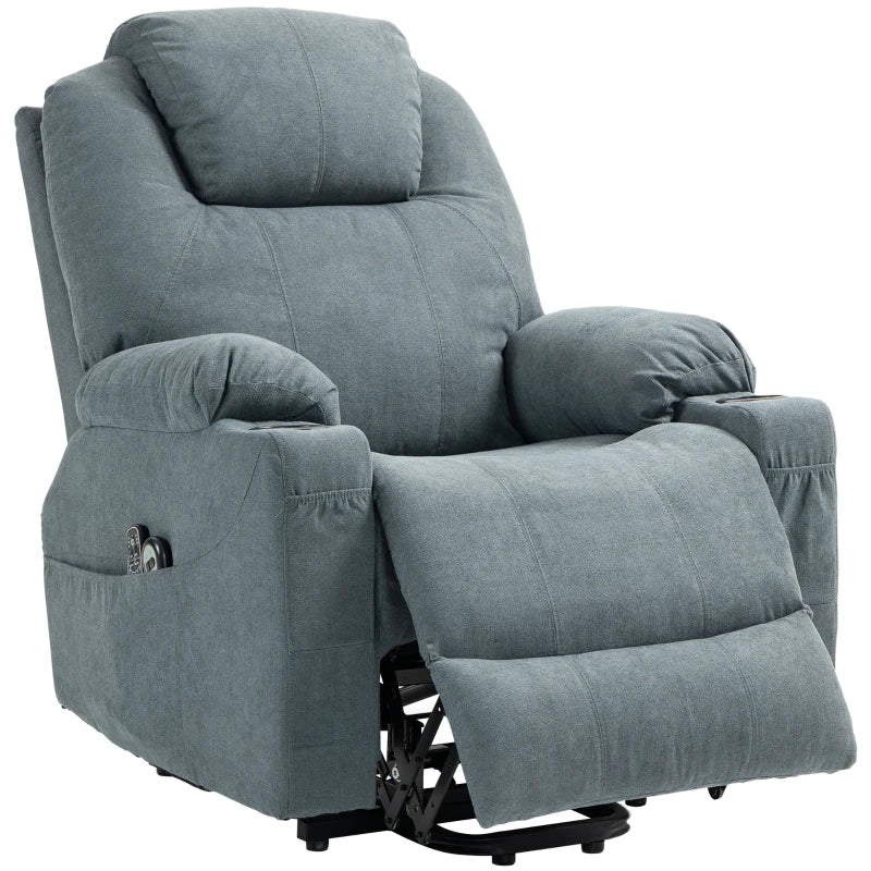 Grey Massage Recliner Chair with Heat Function