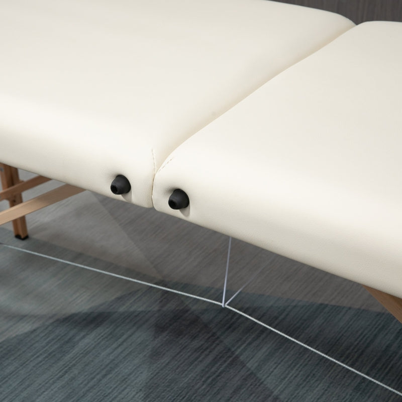 Portable Cream Massage Table with Wooden Frame