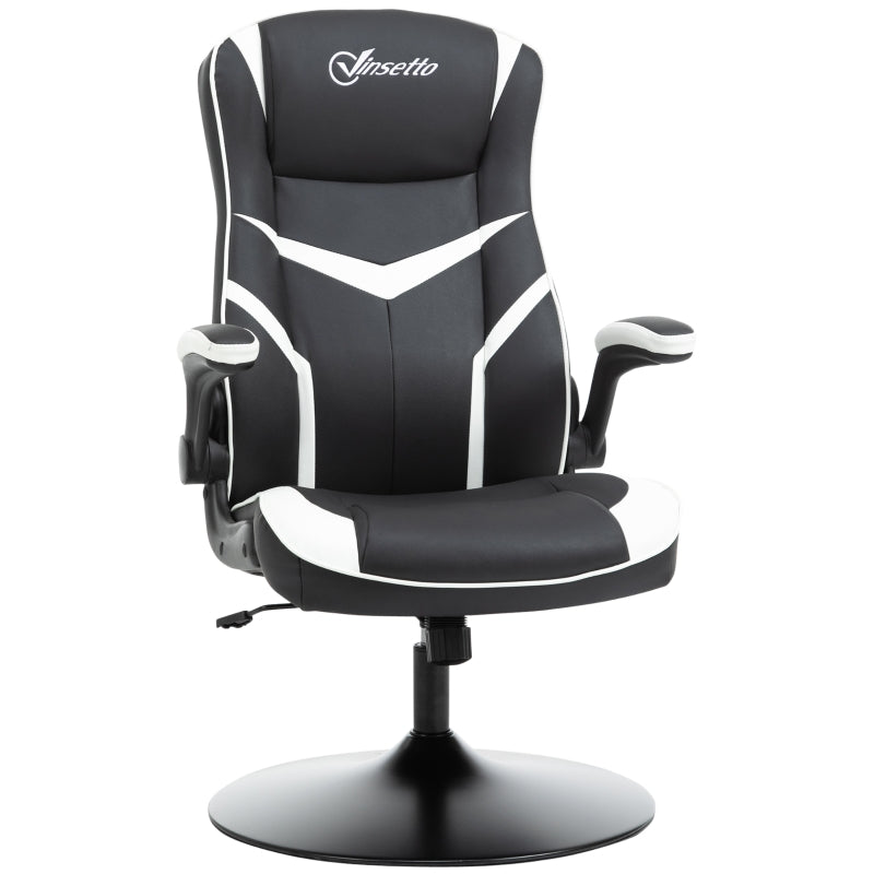 Black & White Ergonomic Gaming Chair with Adjustable Height