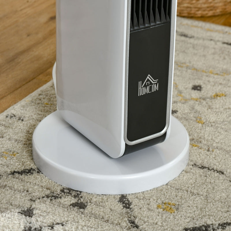 Black Tower Space Heater with 2 Heat Settings and Fan, Electric Floor Heater for Office