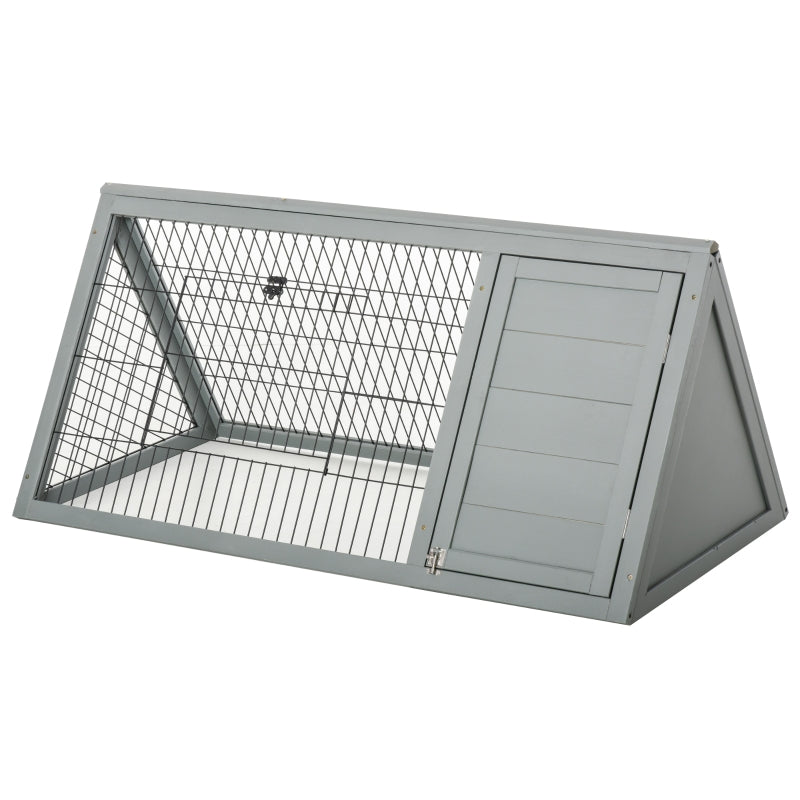 Grey Triangle Small Animal Hutch 116 x 62.2 x 52.5 cm