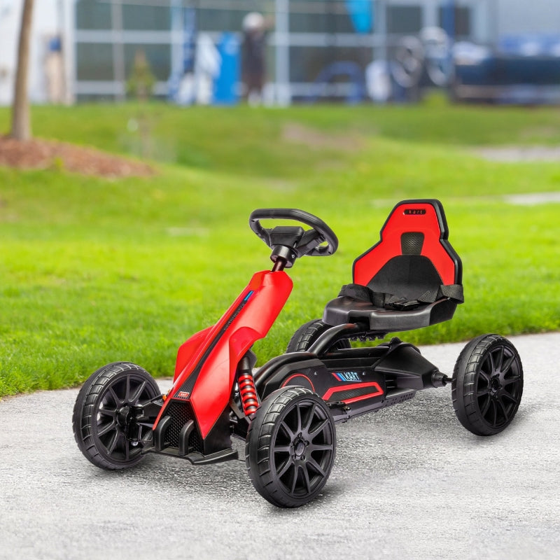 Red Kids Electric Go Kart with Rechargeable Battery - 2 Speeds