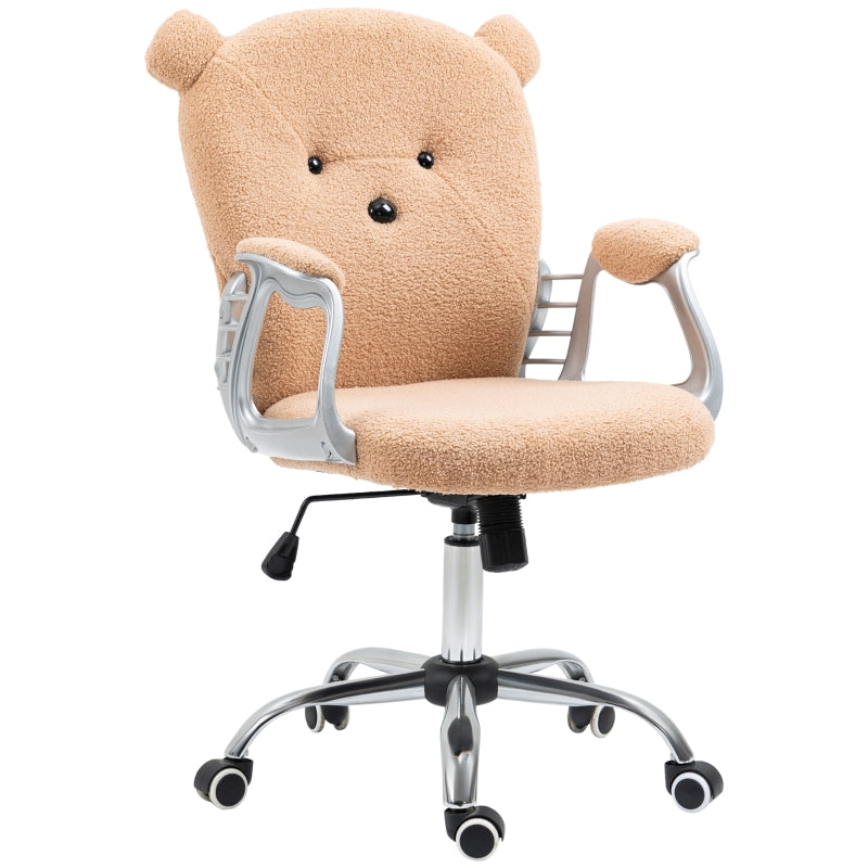 Brown Bear Shape Office Chair with Teddy Fleece Fabric