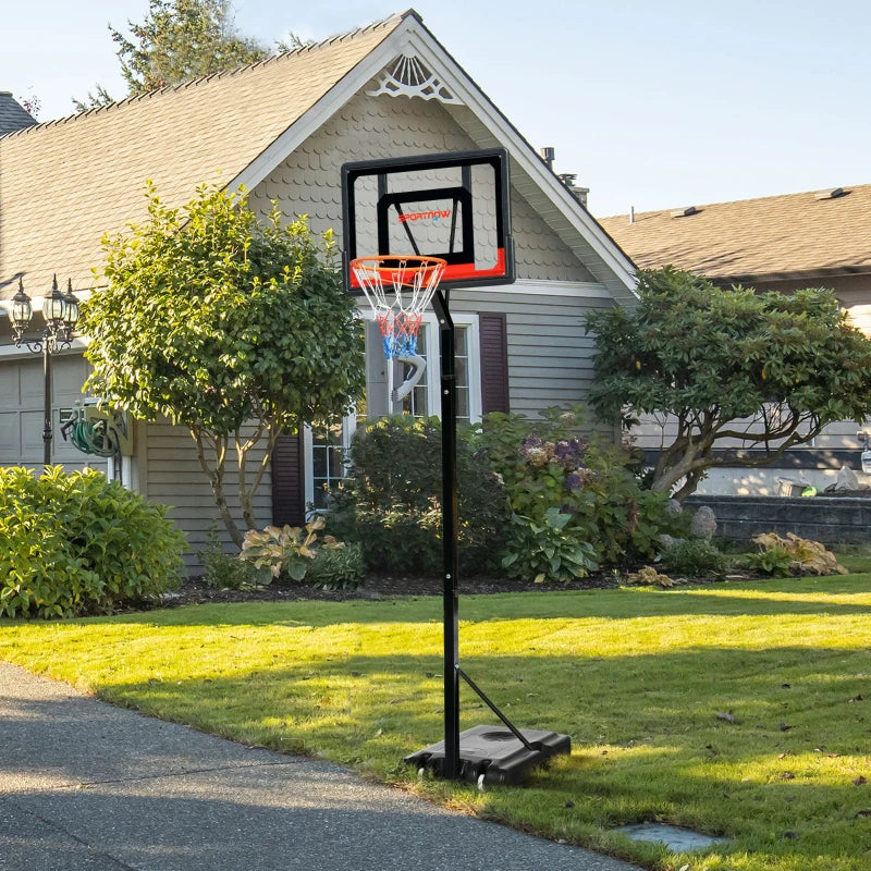Adjustable Basketball Hoop Stand with Sturdy Backboard - Blue