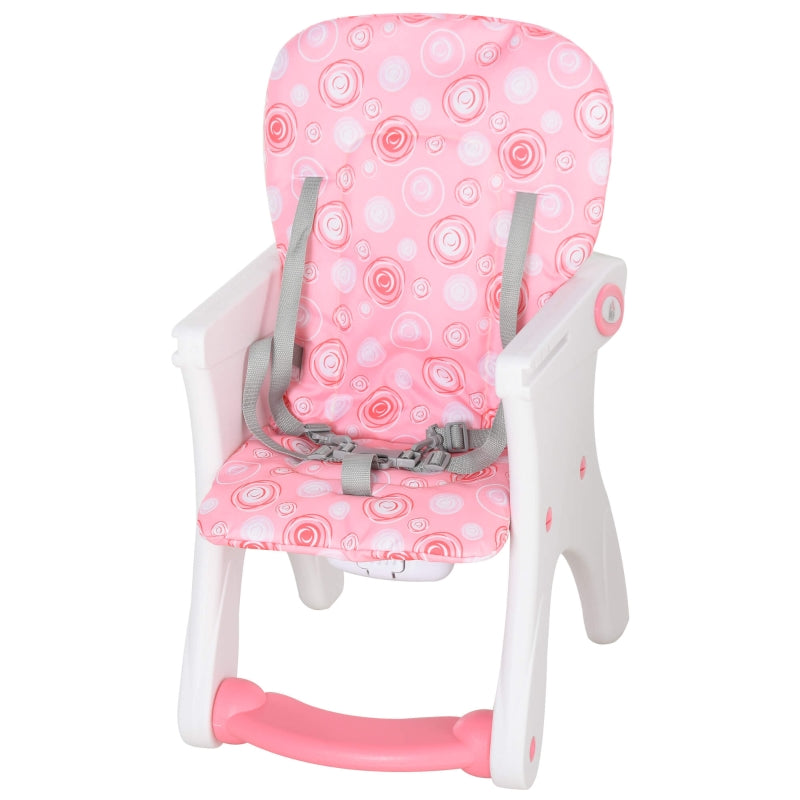 3-in-1 Pink Baby Booster High Chair