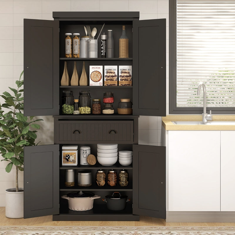 Black Freestanding Kitchen Storage Cabinet