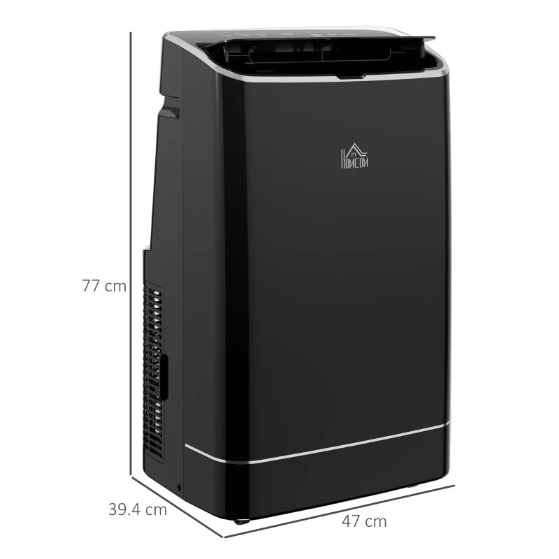 Black 14,000 BTU Portable Air Conditioner with WiFi & Dehumidifier