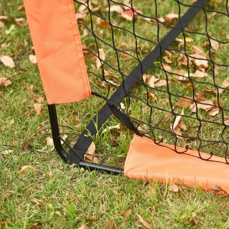 Orange Foldable 6x3 ft Soccer Goal Net Set - 2 Pack