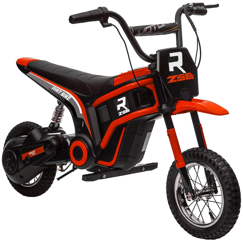 Red Electric Motorbike with Twist Grip Throttle and Music - 16km/h Max Speed