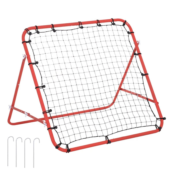 Red Kickback Rebounder Net for Softball Training - Teens & Adults