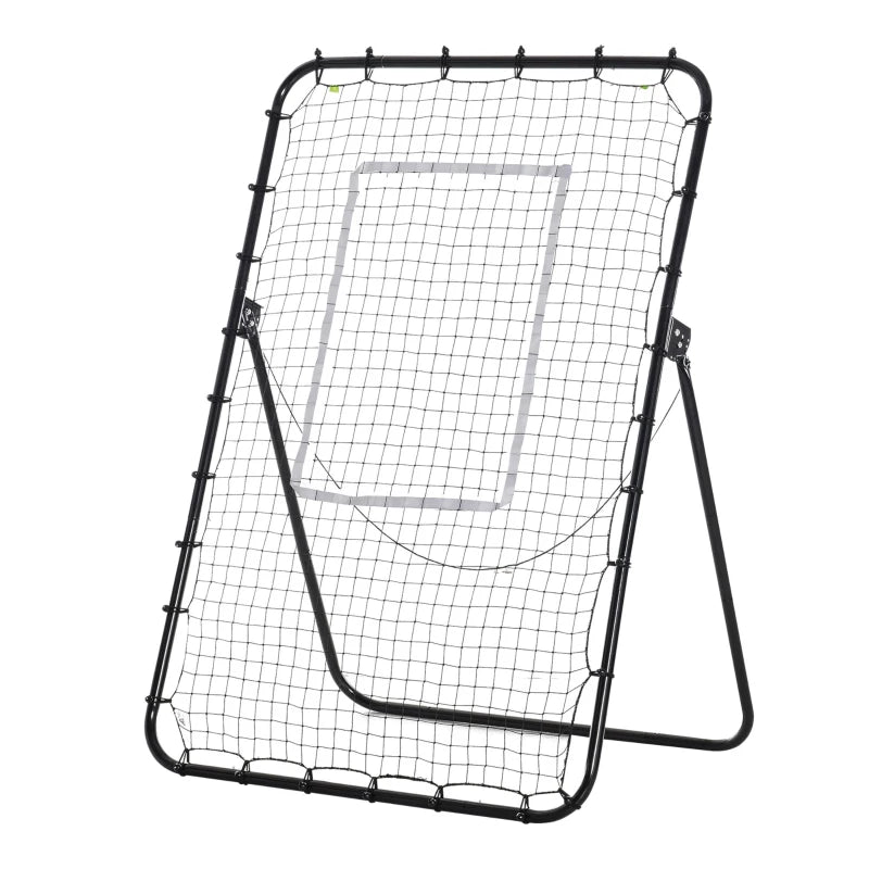 Black Foldable Football Rebounder Net - Adjustable Angles