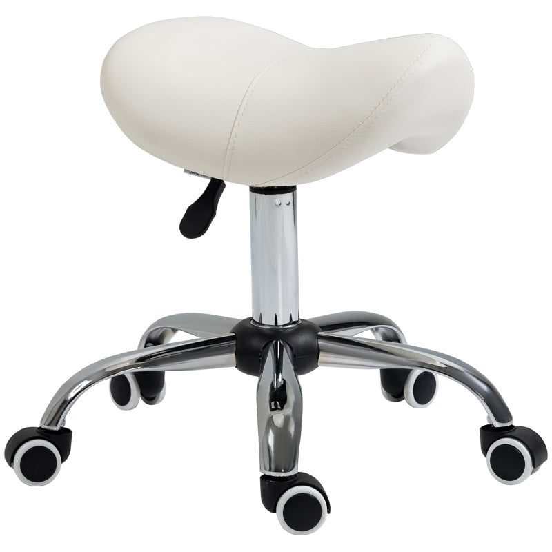 Cream Hydraulic Salon Stool