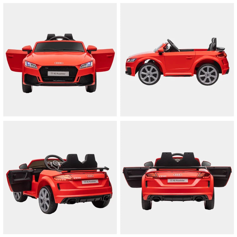 Red Audi TT Kids Ride-On Car with Remote Control and MP3 Player