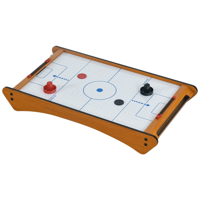 Portable 2.5FT Air Hockey Game Table - Wooden - Fun for Kids & Adults - Blue