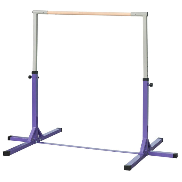 Adjustable Purple Steel Gymnastics Bar for Kids