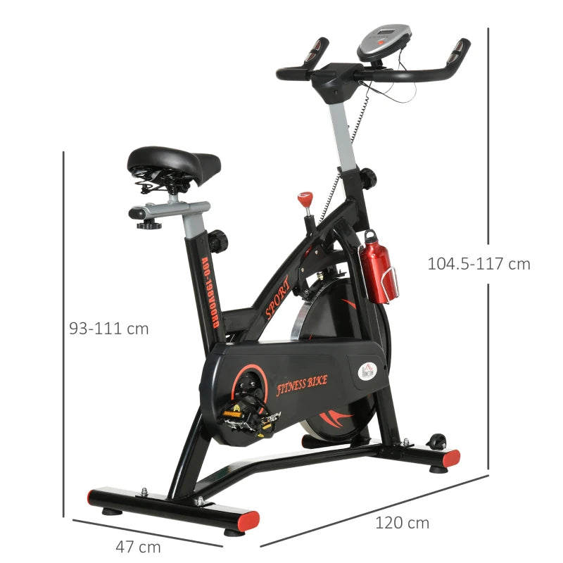 Red Stationary Exercise Bike with 10KG Flywheel & Phone Holder