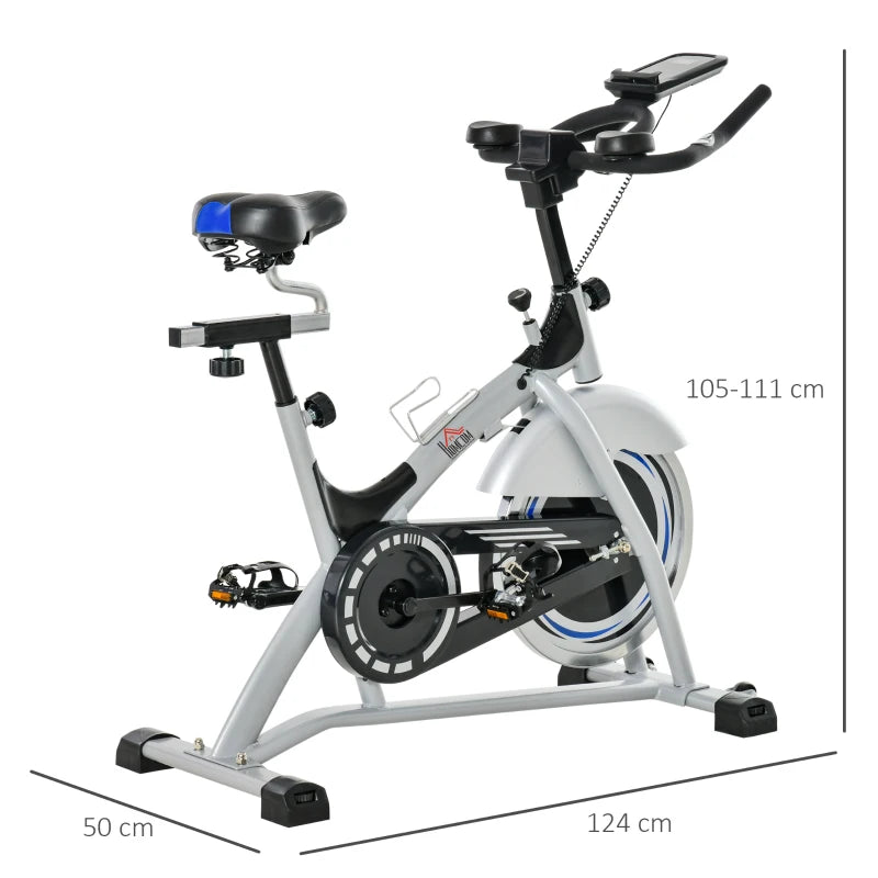 Black Indoor Cycling Exercise Bike with LCD Monitor