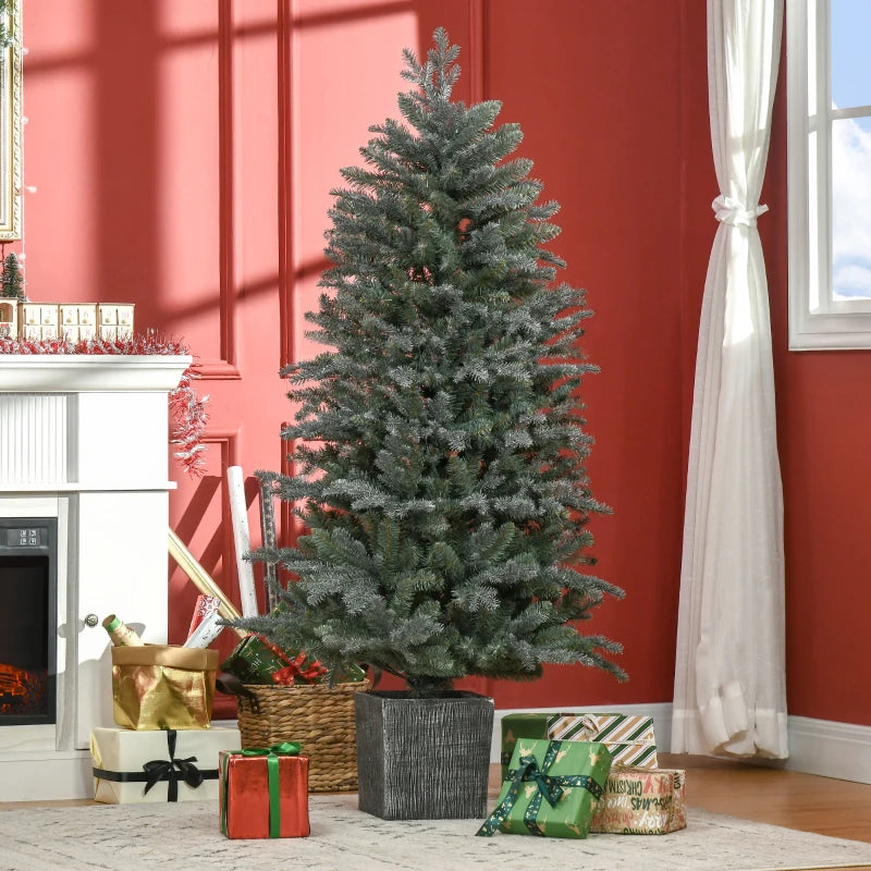 5ft Realistic Green Christmas Tree with Pot Stand - 1140 Tips