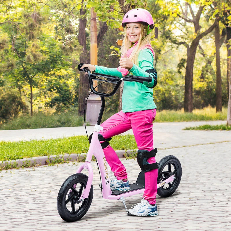 Kids Stunt Scooter with 12" Pink EVA Tyres