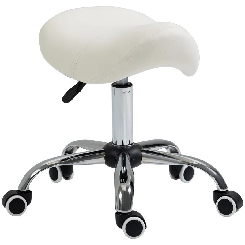 Cream Hydraulic Salon Stool