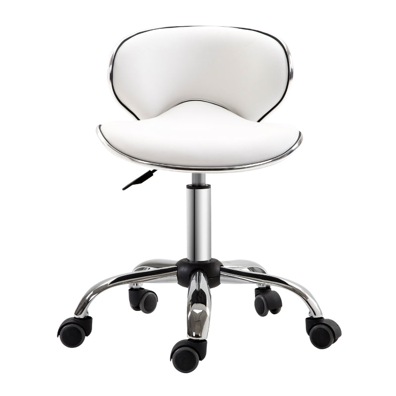 White Adjustable Swivel Salon Chair for Spa and Technician