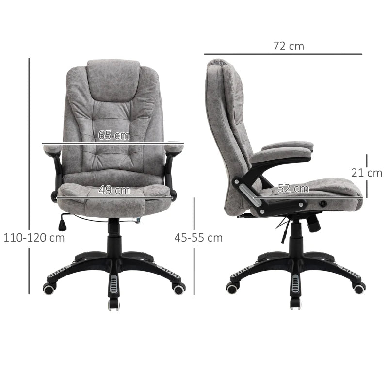 Grey Ergonomic Office Chair with Armrests & Adjustable Height