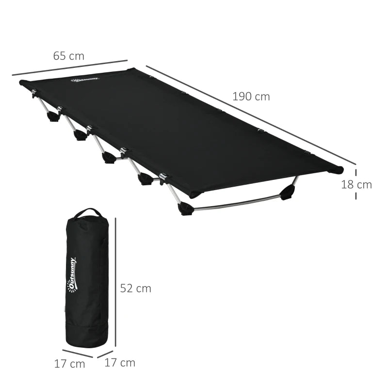 Aluminium Portable Camping Cot - Blue, 150kg Capacity