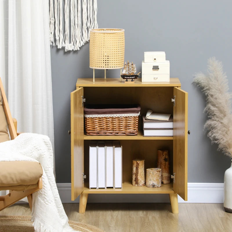 Rustic Grey Freestanding Sideboard with Inner Shelf